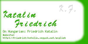 katalin friedrich business card
